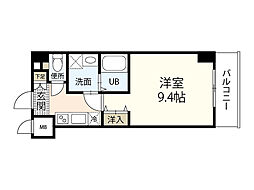 Ｋｙｏｗａ　ｒｅｓｉｄｅｎｃｅ　ｋｏａｍｉ 8階1Kの間取り
