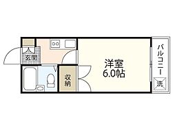 センチュリー21オバラ 1Kの間取図画像