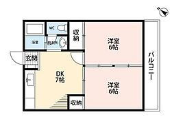 間取図画像 2DK