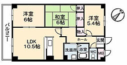 エスポワール21 1階3LDKの間取り