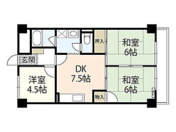 リラティブ古江 2階3DKの間取り