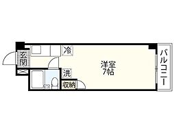 メゾン山下 ワンルームの間取図画像