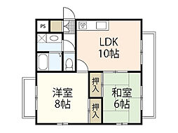 ヴェナール 2LDKの間取図画像