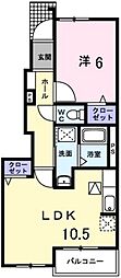 ガーデンハウスモダン 1LDKの間取図画像
