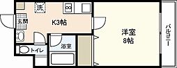 ラフォーレ祇園 1Kの間取図画像