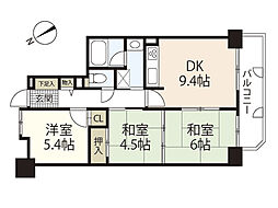 藤和ハイタウン矢野 3LDKの間取図画像