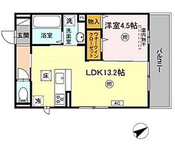 サンウエスト 1LDKの間取図画像