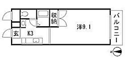 フェニックス21 1DKの間取図画像