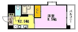 カーサ大正町2ND 1Kの間取図画像