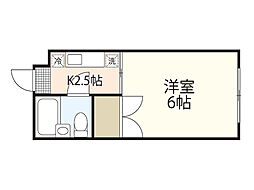 BM-8ビル 1Kの間取図画像