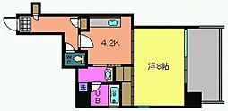 第10寺前ビル 1Kの間取図画像