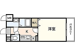 ヴィランス大塚 1Kの間取図画像