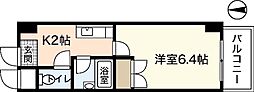 サンパレス横川 1Kの間取図画像
