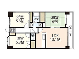 マンションリバーハンズ 3LDKの間取図画像