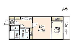 RESIDENCE KOJIMA 2Kの間取図画像