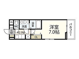 メインクーン 1Kの間取図画像