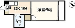ホワイトヴィラ 1DKの間取図画像