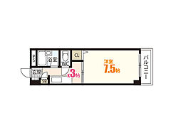 大下ビル 1Kの間取図画像