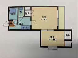 第2大内ビル 2Kの間取図画像