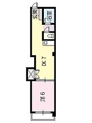 袋町産業ビル 1DKの間取図画像
