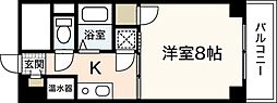 アイビースクエアー横川 1Kの間取図画像