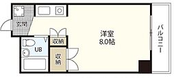 アンシャンテ住吉 ワンルームの間取図画像