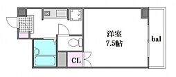 テルセーロパートナー 1Kの間取図画像