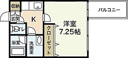 アルル国泰寺 1Kの間取図画像