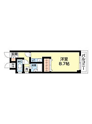 グリーンヒルズ高陽 ワンルームの間取図画像