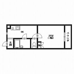ドミール・エヌ ワンルームの間取図画像