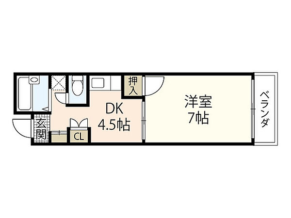 広島県広島市中区大手町4丁目(賃貸マンション1DK・5階・28.00㎡)の写真 その2