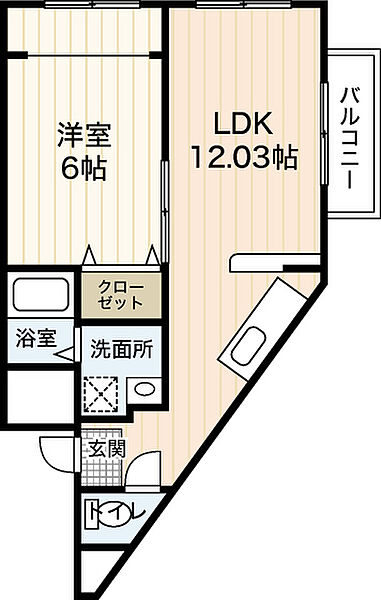 広島県広島市東区戸坂大上1丁目(賃貸マンション1LDK・3階・42.73㎡)の写真 その2