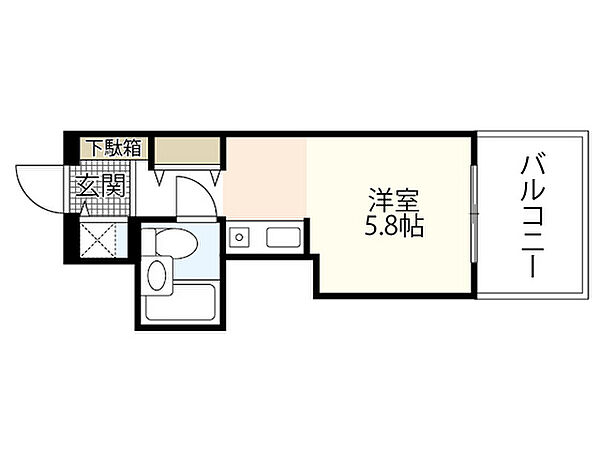 広島県広島市西区天満町(賃貸マンション1R・2階・17.05㎡)の写真 その2