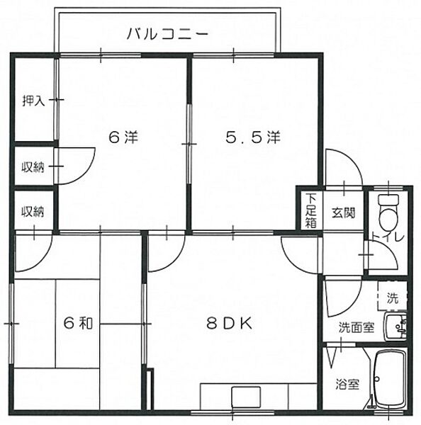 ハイム西本 ｜広島県広島市安佐南区東野1丁目(賃貸アパート3DK・1階・55.00㎡)の写真 その2