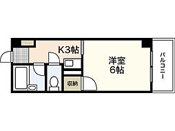 ネオ・デラサンテ 1Kの間取図画像