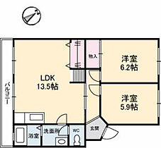 コーポ尾崎  ｜ 広島県広島市安佐南区八木9丁目（賃貸マンション2LDK・3階・56.30㎡） その2