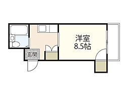 坪井ビル ワンルームの間取図画像