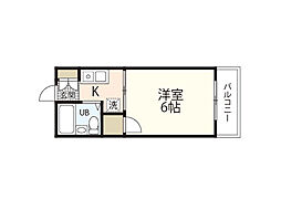 エレガンスEH.1-16 1Kの間取図画像