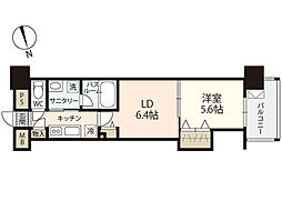Grace Hills 12階1LDKの間取り