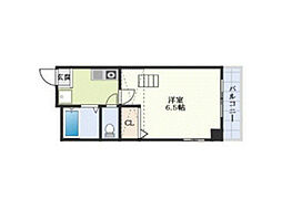 ローゼ比治山 8階1Kの間取り