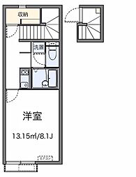 レオネクストサンシャインきらら 2階1Kの間取り