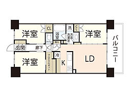 ブランシエラ広島（804） 8階3LDKの間取り