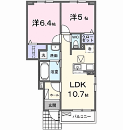 グレイスフルT 2LDKの間取図画像