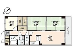 エクスアーバン己斐 5階3LDKの間取り