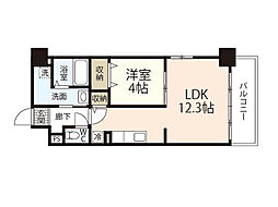 アドレシア古江 3階1LDKの間取り