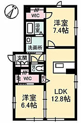 Ａｇｉｌｅ（アジーレ） 1階2LDKの間取り