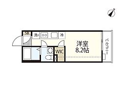 COLLINA中山新町 ワンルームの間取図画像