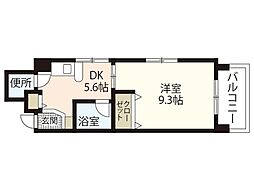 エスコモド16 1DKの間取図画像