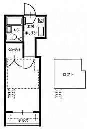パレス戸坂桜東町 1Kの間取図画像