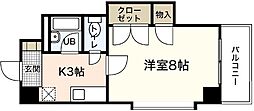ローズ米田 1Kの間取図画像